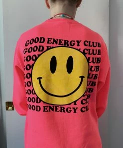 ONFEMME By Lindsey's Kloset Good Energy Club Crewneck NEW IN