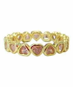 JTGjewelry Bezel Heart Color Stone Ring NEW IN