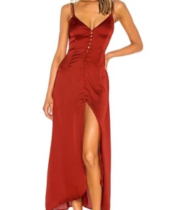 For Love And Lemons Isabella Button Up Maxi Dress