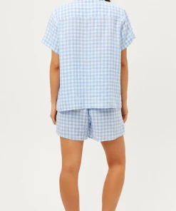 Frankie's Bikinis Lou Button Up Linen Top