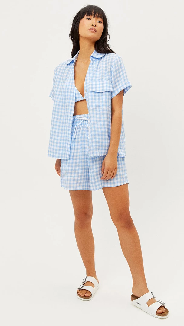 Frankie's Bikinis Lou High Waist Linen Shorts NEW IN 1 Frankie's Bikinis Lou High Waist Linen Shorts NEW IN