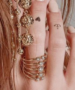 Luv AJ Moroccan Stud Statement Ring Accessories