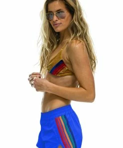 Aviator Nation WOMEN'S 5 STRIPE FLEX BOARD SHORTS - PARROT // RAINBOW NEW IN