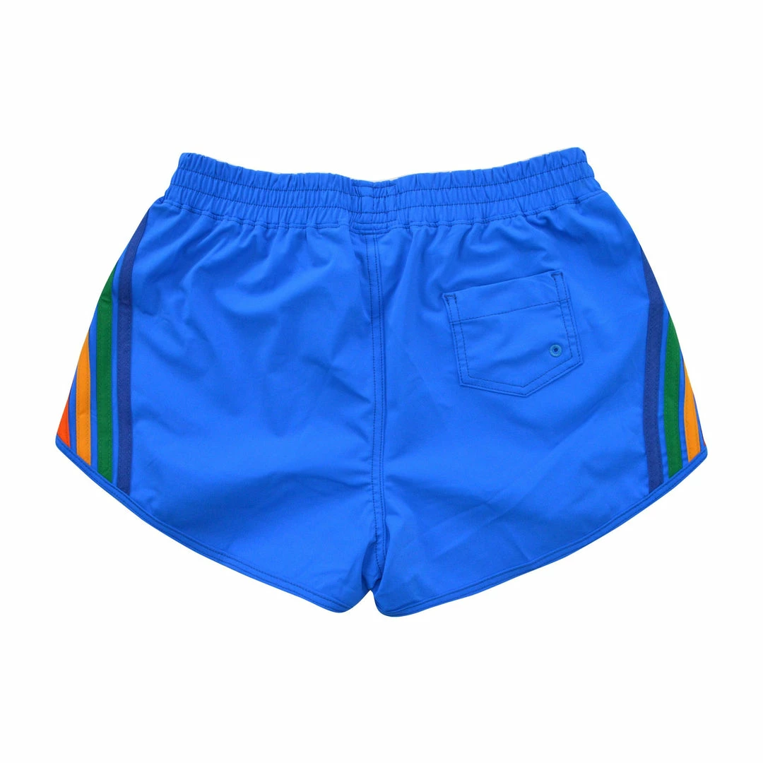 Aviator Nation WOMEN'S 5 STRIPE FLEX BOARD SHORTS - PARROT // RAINBOW NEW IN 5 Aviator Nation WOMEN'S 5 STRIPE FLEX BOARD SHORTS - PARROT // RAINBOW NEW IN