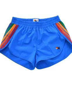 Aviator Nation WOMEN'S 5 STRIPE FLEX BOARD SHORTS - PARROT // RAINBOW NEW IN