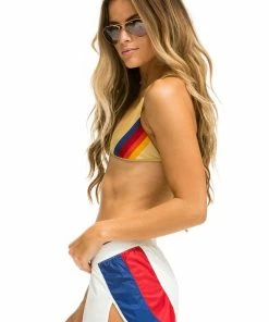 Aviator Nation WOMEN'S ULTRA LIGHT JOGGER SHORTS - WHITE NEW IN