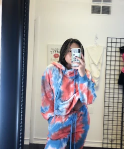 OnFemme By Lindsey's Kloset Oversized Tie Dye Sweat Set NEW IN