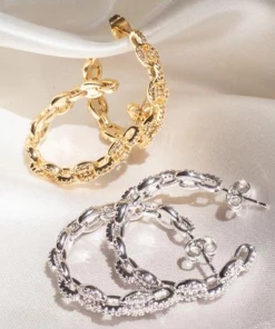 Luv AJ Pave Mariner Hoops NEW IN