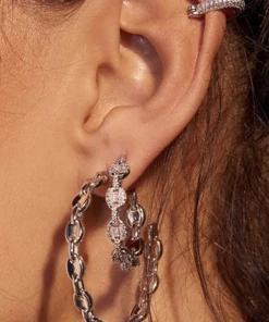 Luv AJ Pave Mariner Hoops NEW IN