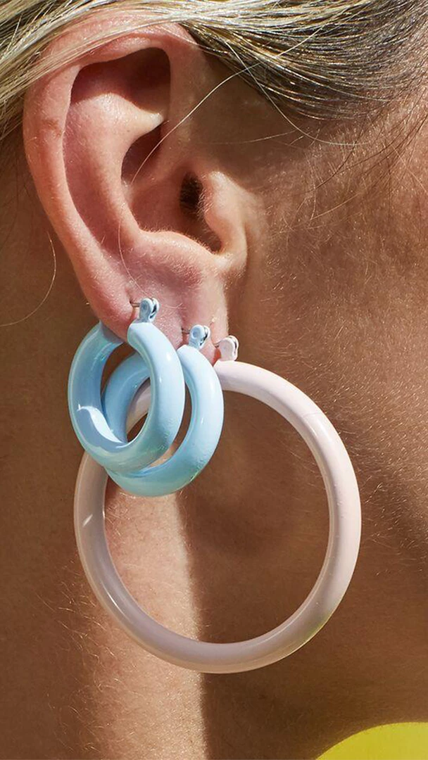 Luv AJ Rainbow Amalfi Hoops 1 Luv AJ Rainbow Amalfi Hoops