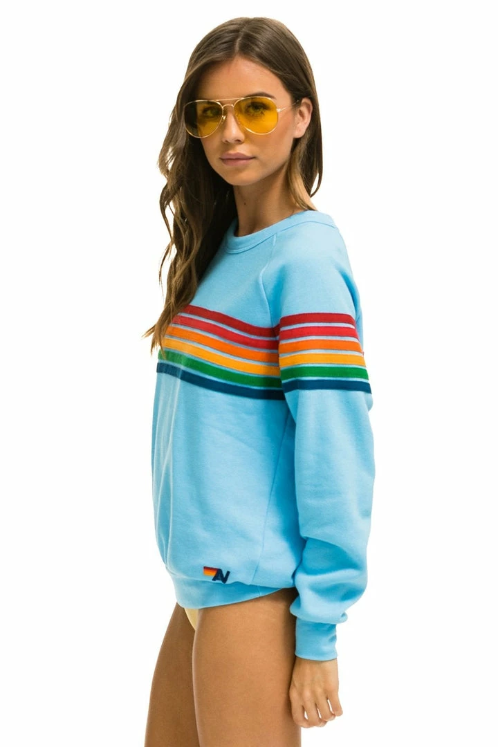 Aviator Nation RETRO CREW SWEATSHIRT - SKY 1 Aviator Nation RETRO CREW SWEATSHIRT - SKY