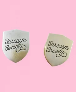 Made Au Gold Accessories Sarcasm Society Enamel Pin