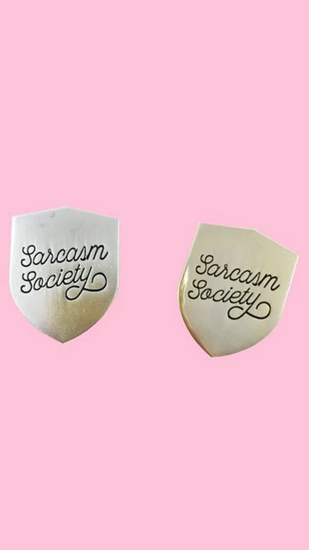 Made Au Gold Accessories Sarcasm Society Enamel Pin 2 Made Au Gold Accessories Sarcasm Society Enamel Pin