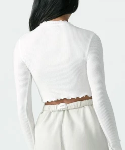 Joah Brown Scallop Crew Long Sleeve