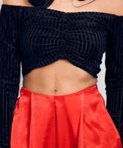 Cotton Candy LA Selena Velvet Top