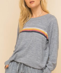 OnFemme By Lindsey's Kloset Blue Gray Sweat Set