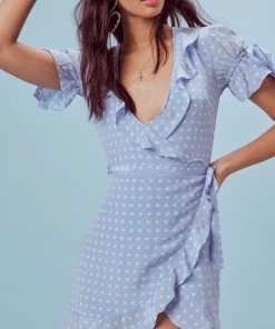 For Love And Lemons Sweetheart Wrap Mini Dress