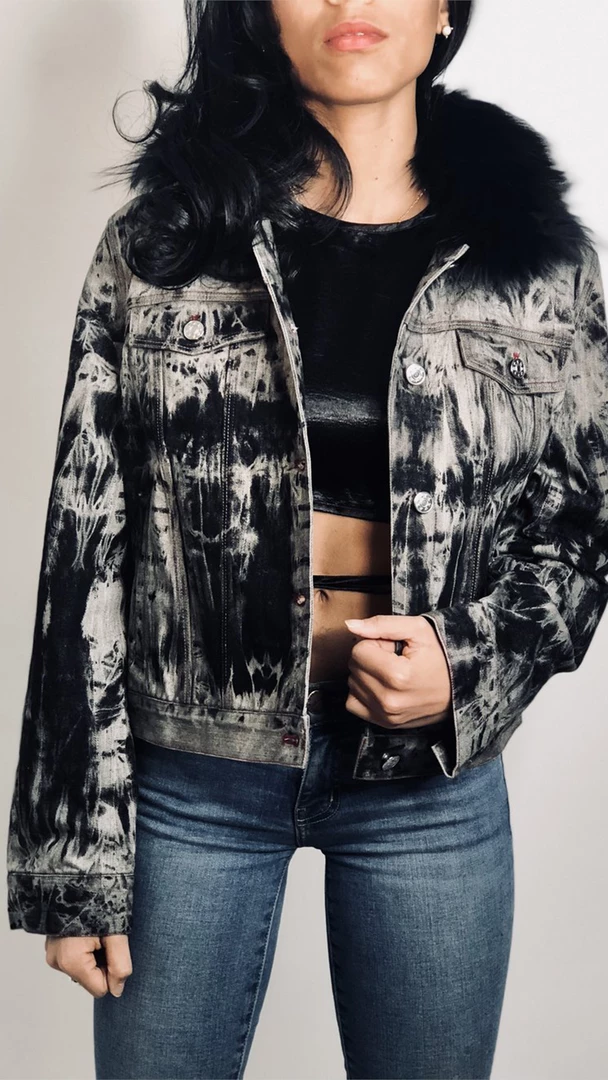 Jocelyn Fur #UNDENIABLE Fox Fur Denim Jacket Clothing 1 Jocelyn Fur #UNDENIABLE Fox Fur Denim Jacket Clothing