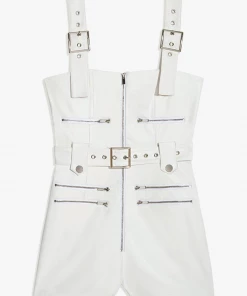 We Wore What Vegan Leather Moto Short Overalls BEST SELLERS