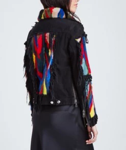 Jocelyn Fur Voyager Denim Jacket Clothing